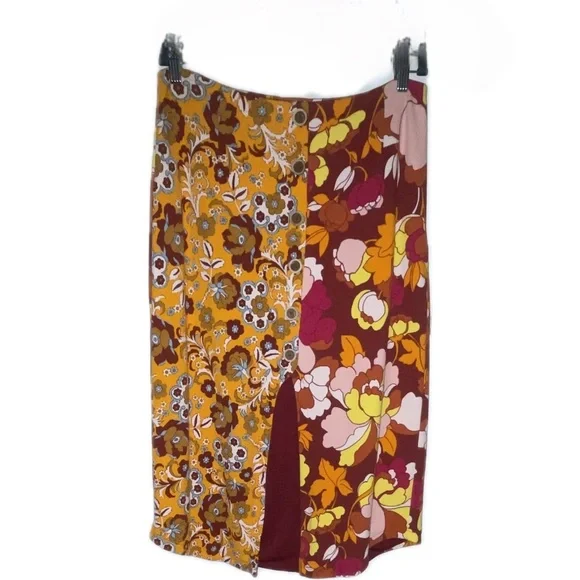 ANTHROOLOGIE MAEVE Button-Front Cutout Midi Skirt - Picture 6 of 17